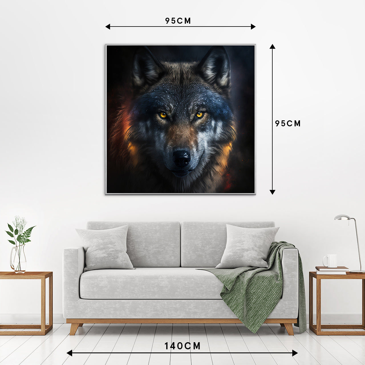 Picture &amp; Frame Mysterious Wolf