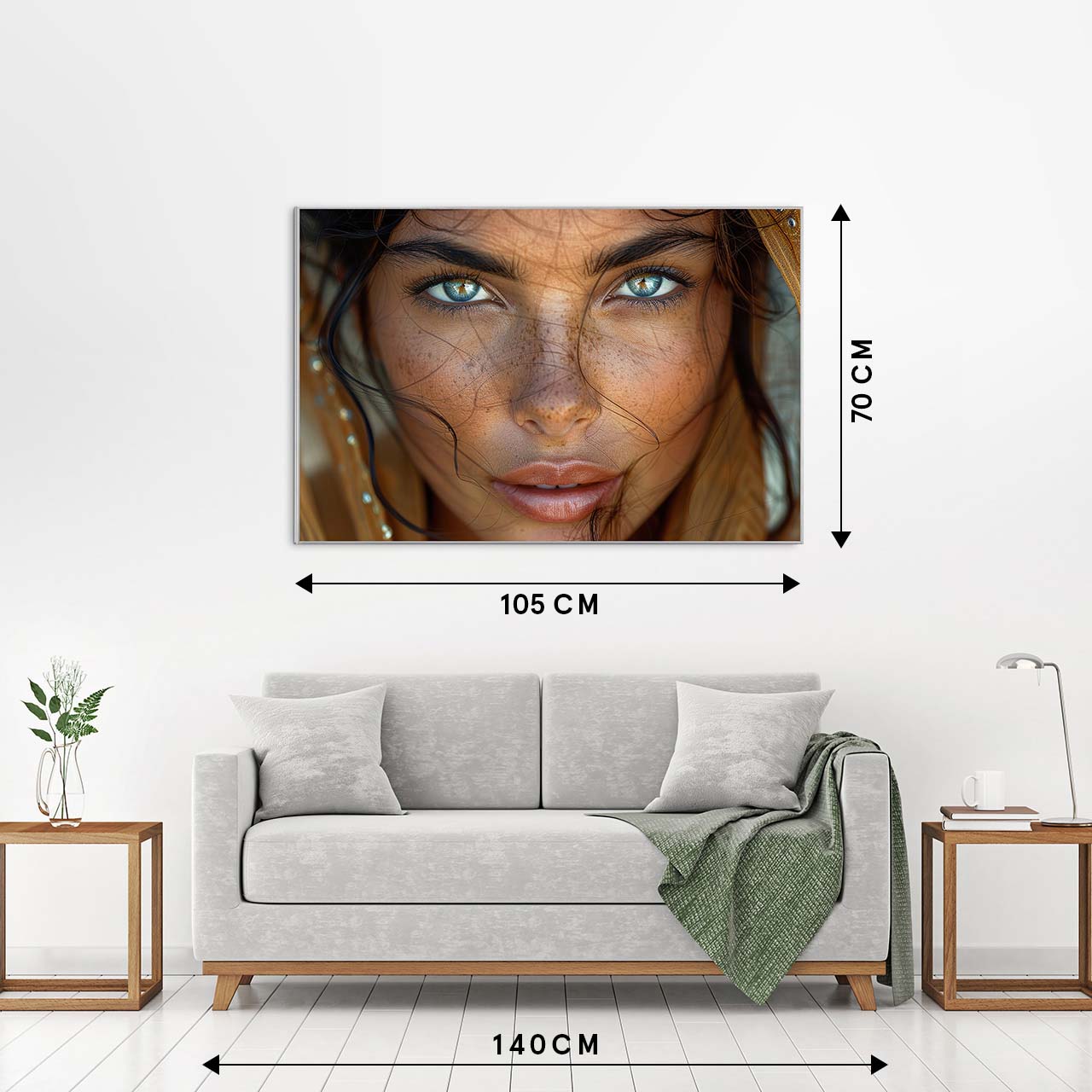 Picture &amp; Frame Green Eyes Oriental