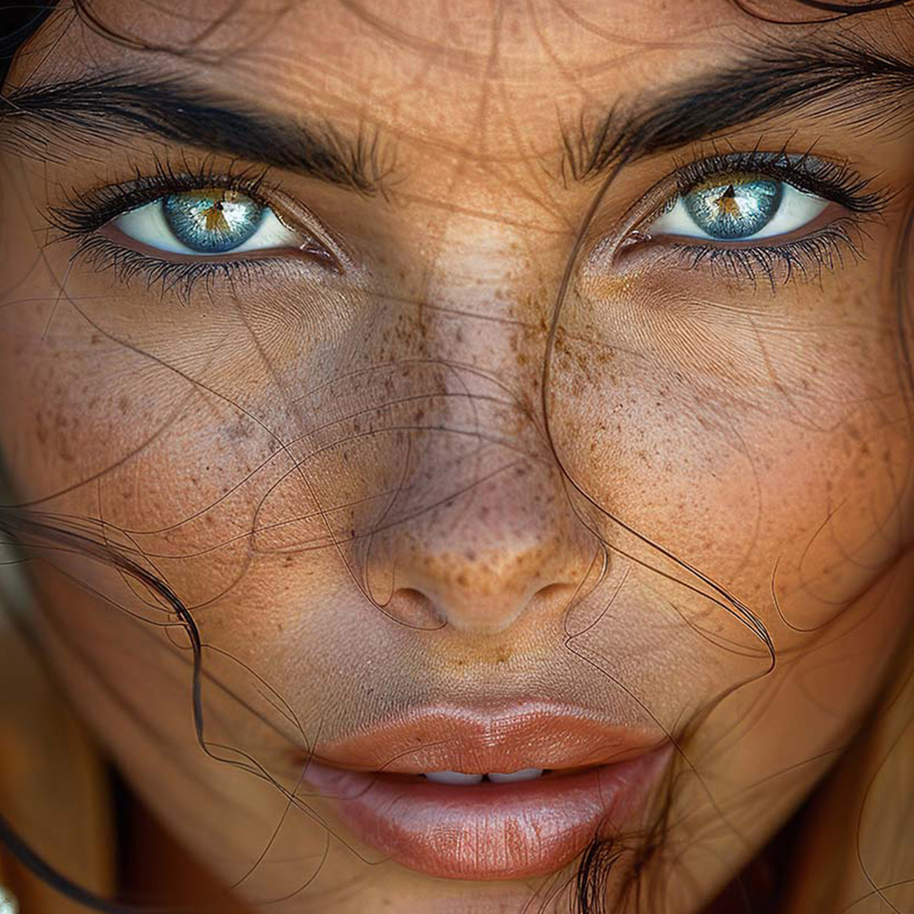 Picture &amp; Frame Green Eyes Oriental