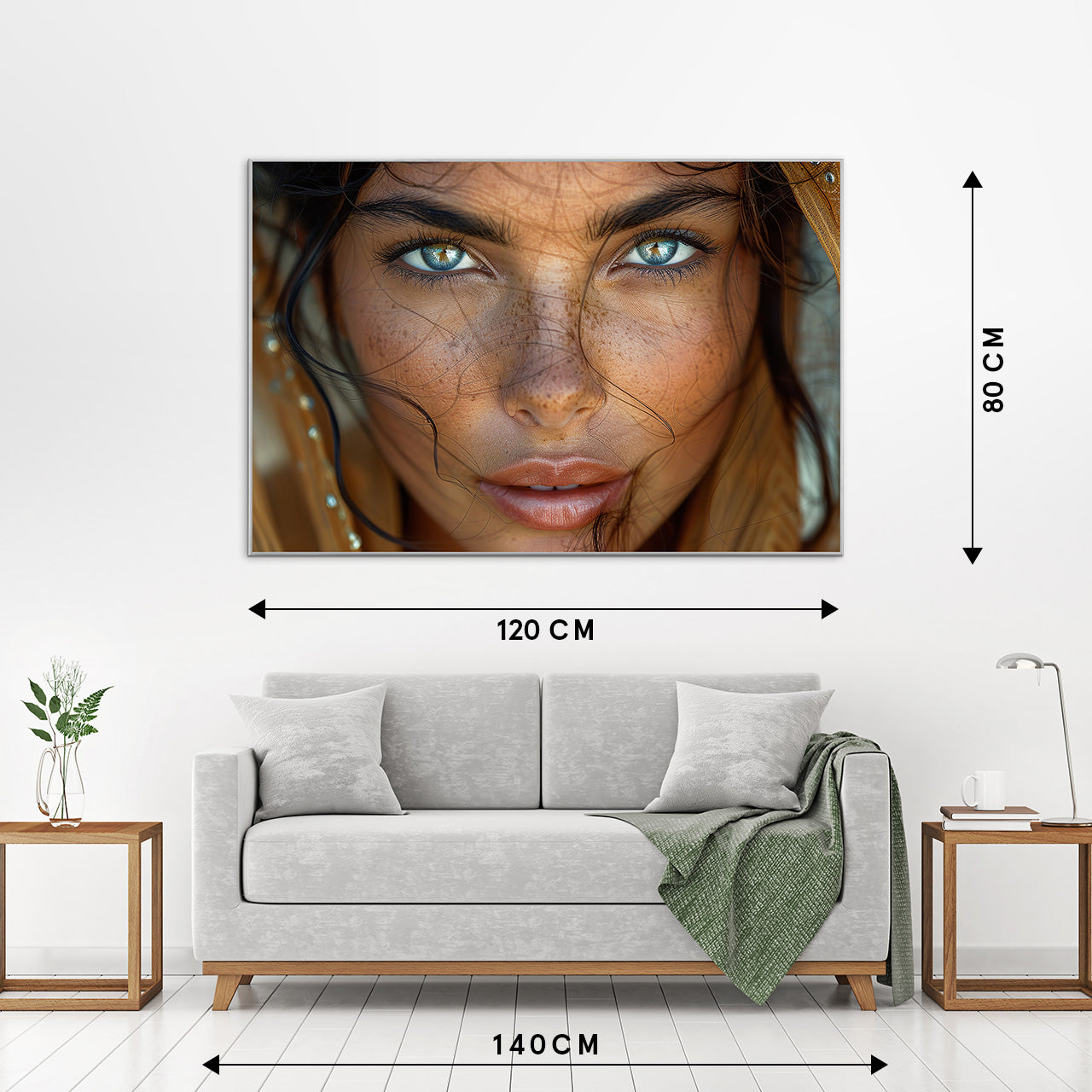 Picture &amp; Frame Green Eyes Oriental