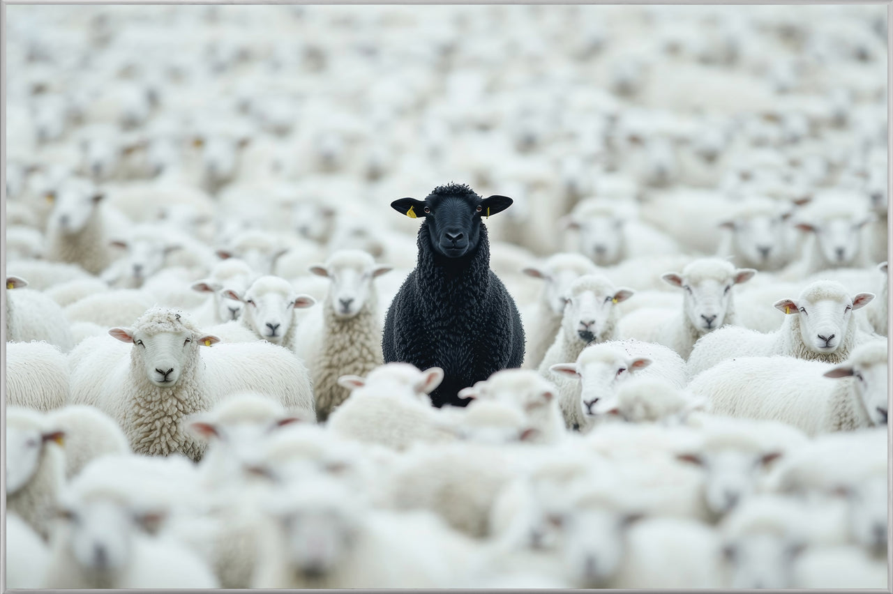 Picture &amp; Frame Black Sheep
