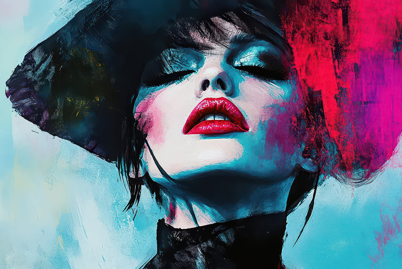 Bild & Rahmen Pink Splashed Diva