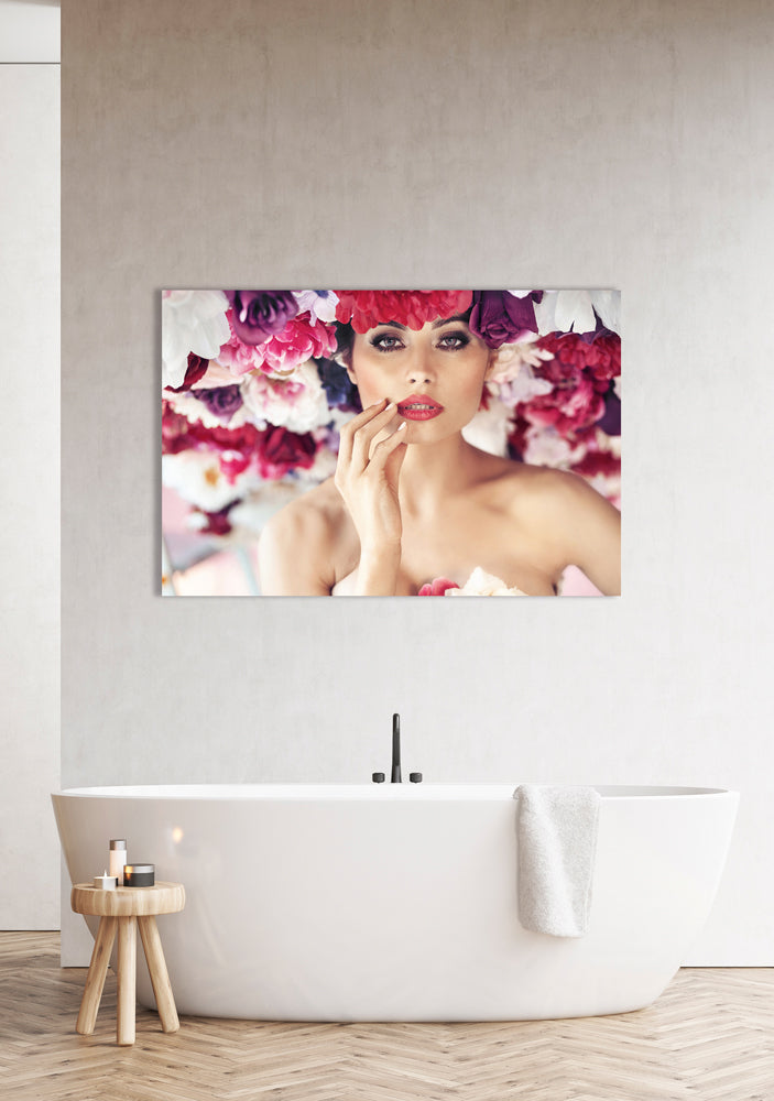 Acrylglasbild Schönheit im Blumenmeer