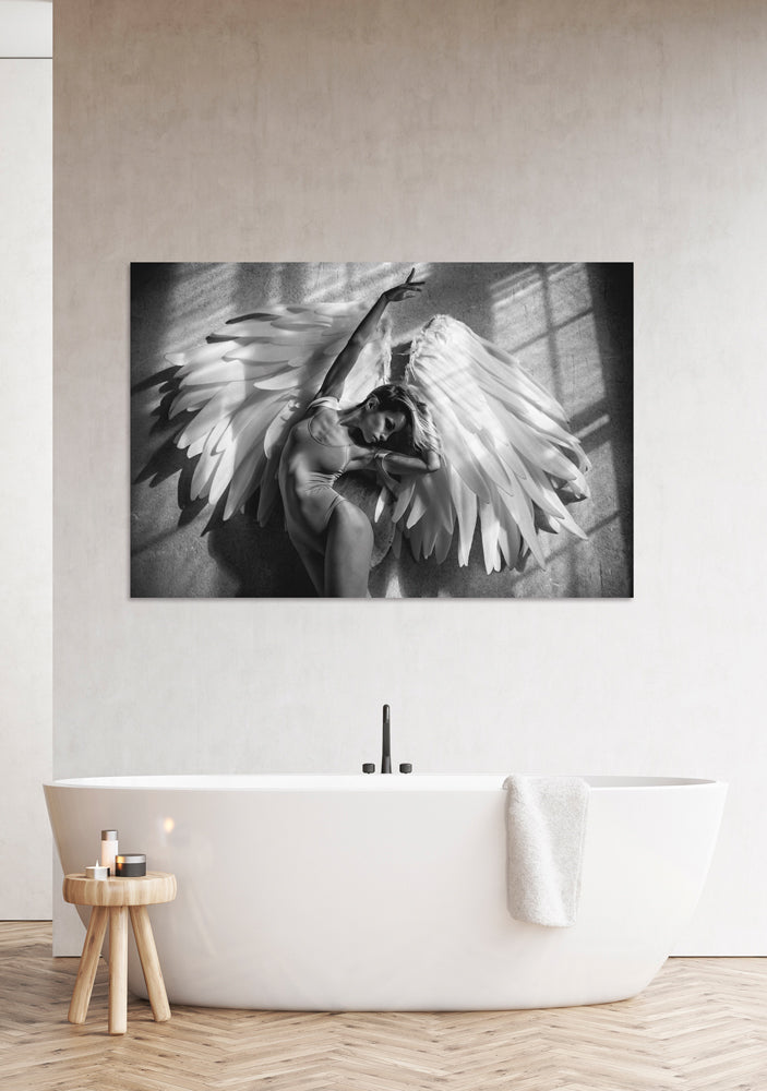 Acrylglasbild Tänzerin mit Flügeln