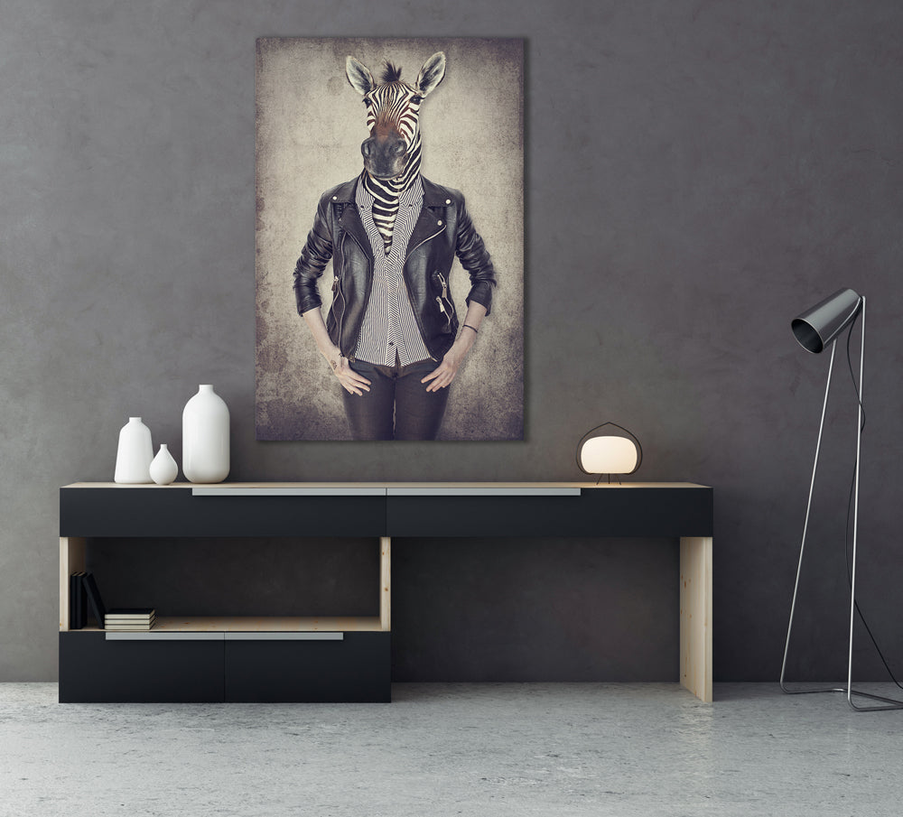 Acrylglasbild Zebra Gentleman