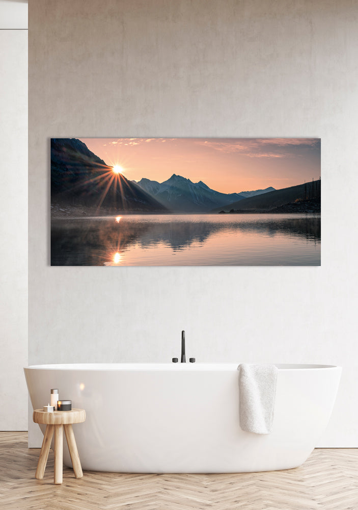 Acrylglasbild Träumerisches Bergpanorama