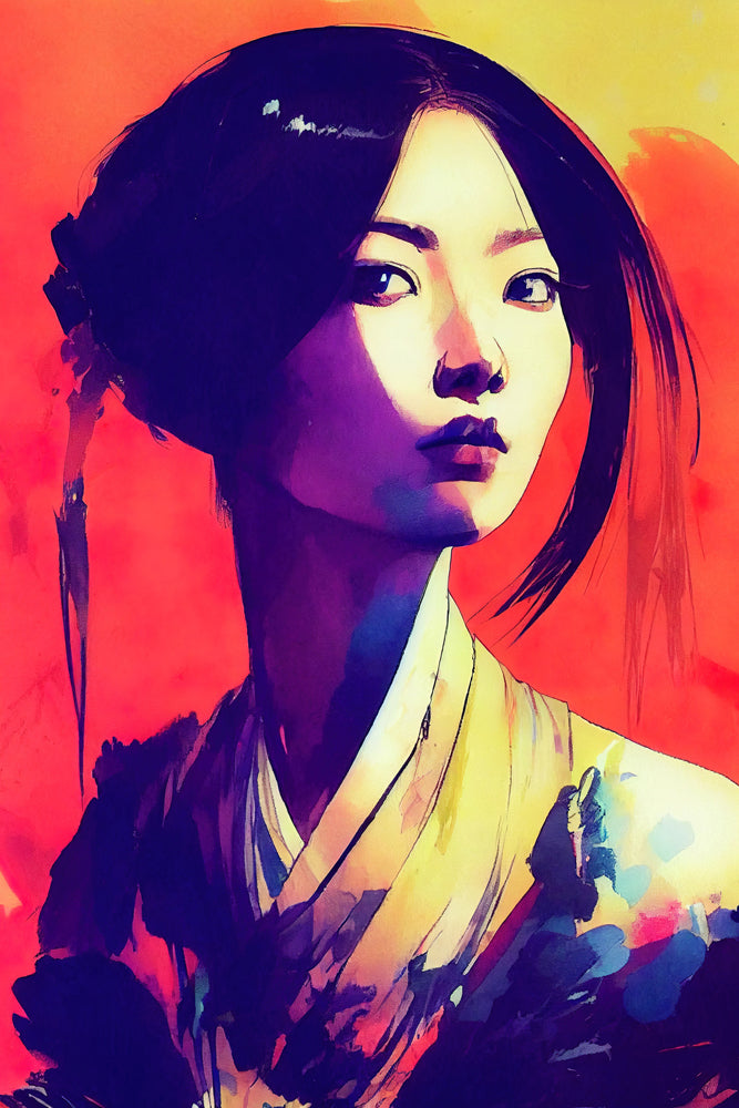 Acrylglasbild Asia Girl
