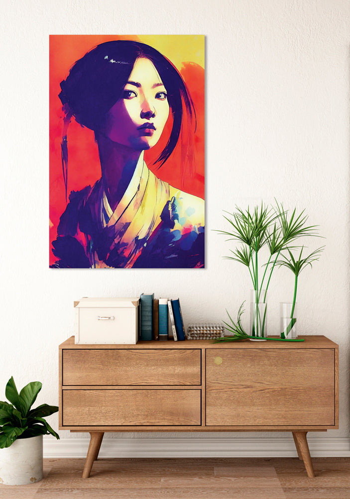 Acrylglasbild Asia Girl