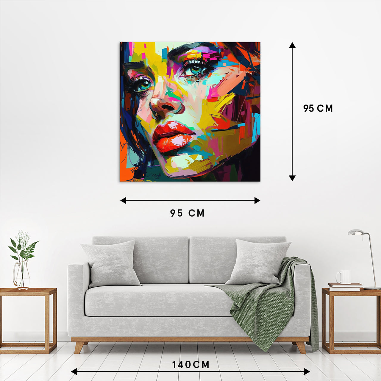 Acrylic glass picture Colorful Portrait