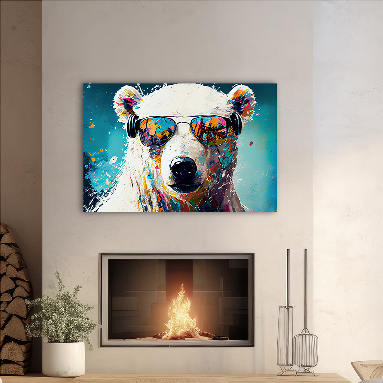 Acrylic glass picture Cool Polar Bear
