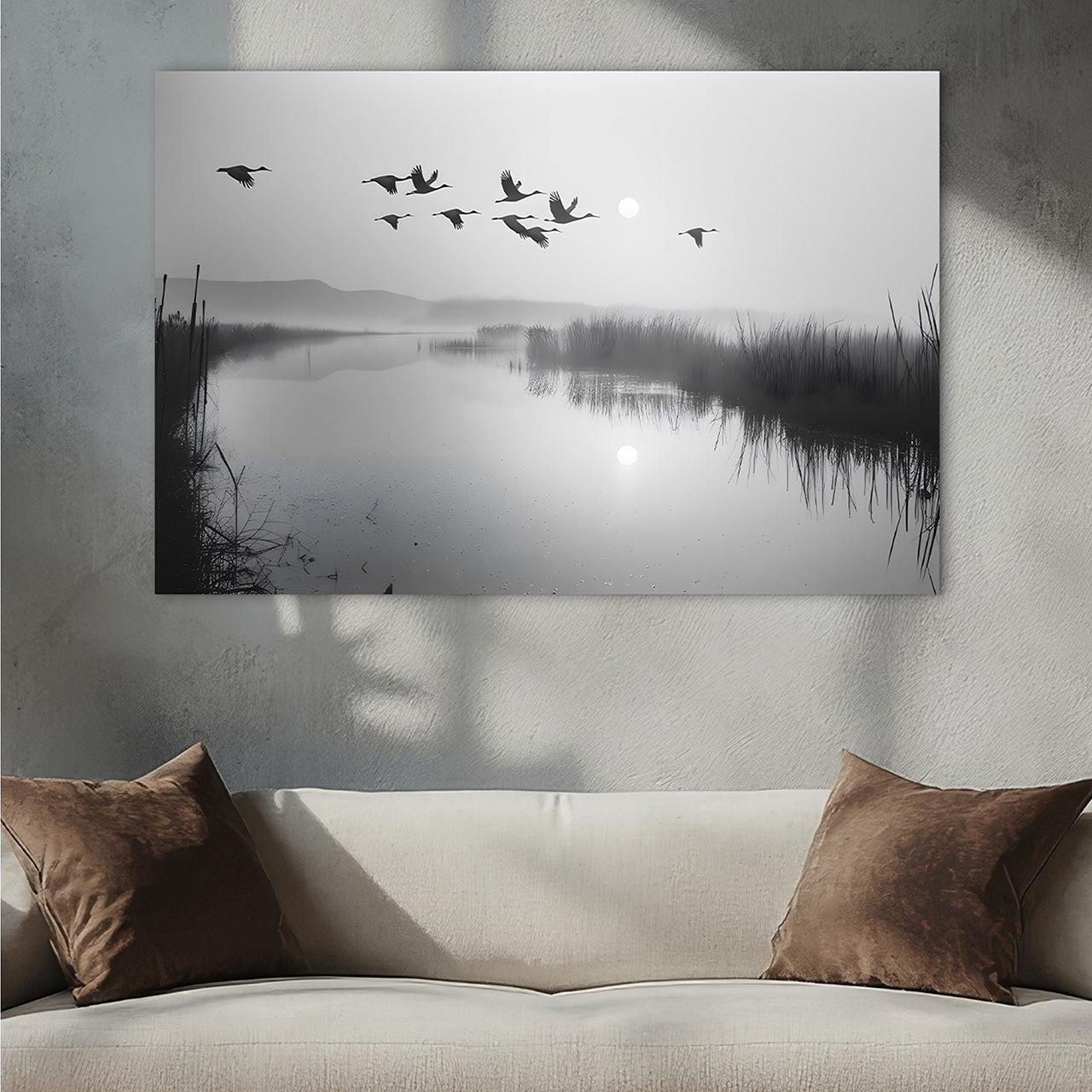 Acrylic glass picture Wild Geese