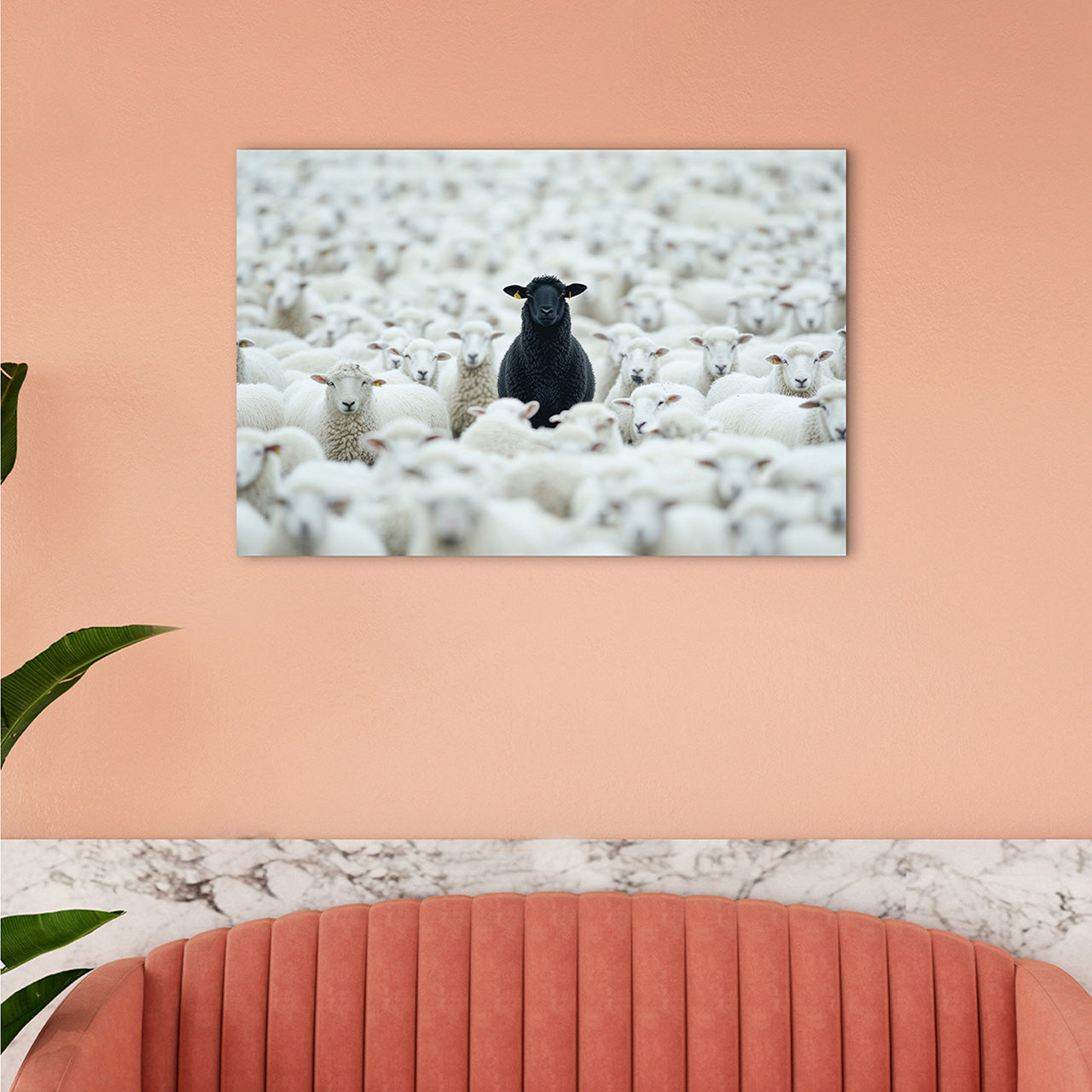 Acrylic glass picture Black Sheep