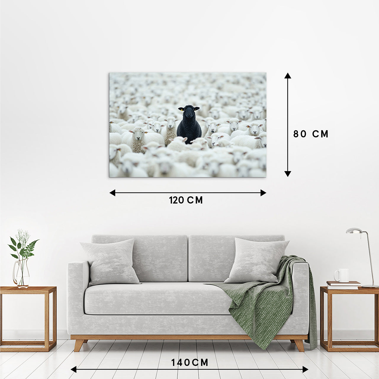 Acrylic glass picture Black Sheep