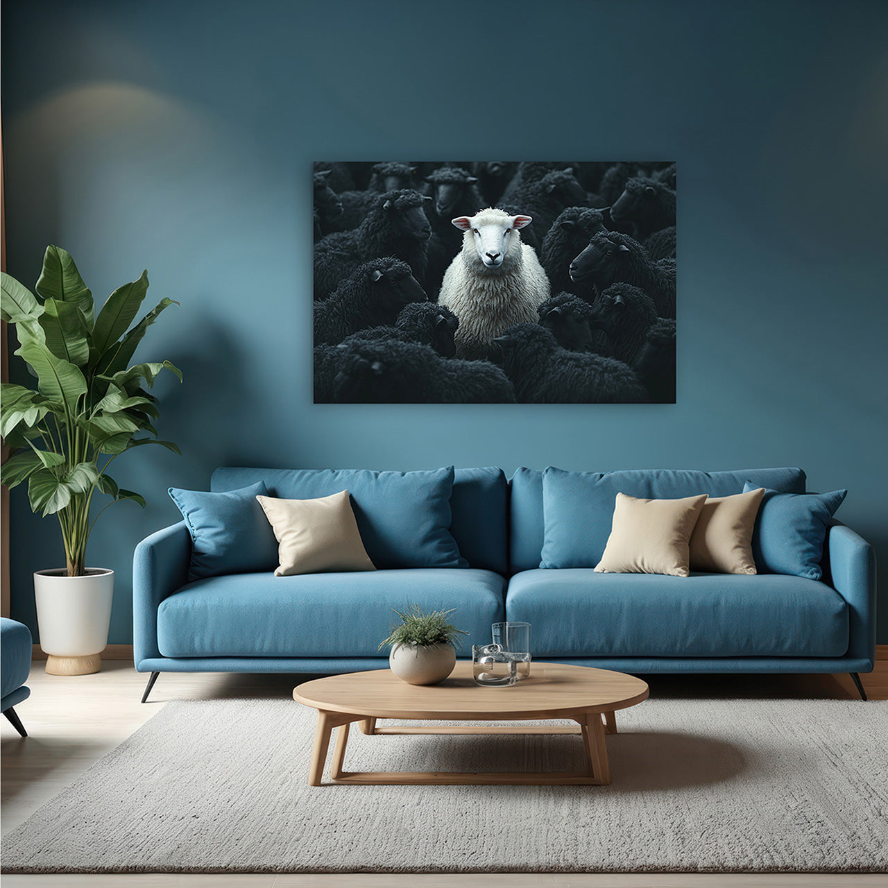 Acrylglasbild White Sheep