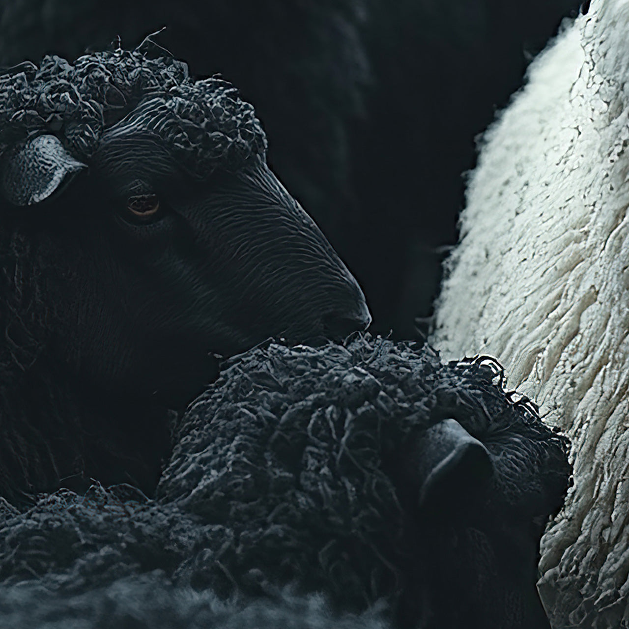 Acrylglasbild White Sheep