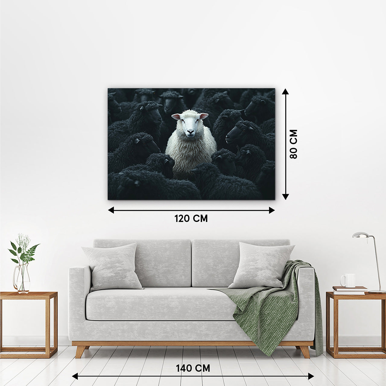 Acrylglasbild White Sheep