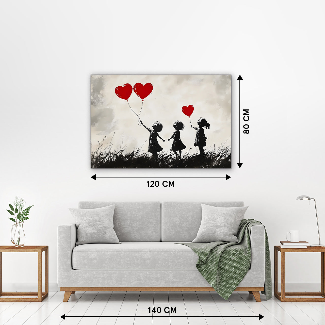 Acrylic Print Love Balloons