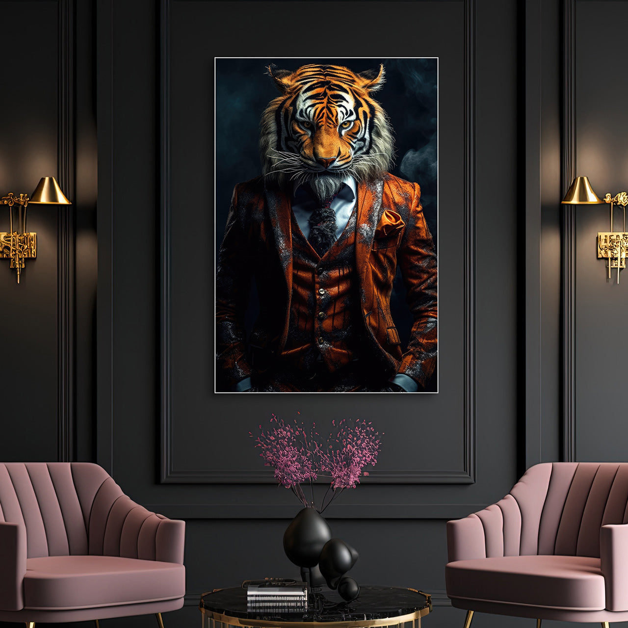 Acrylglasbild Stylish Tiger