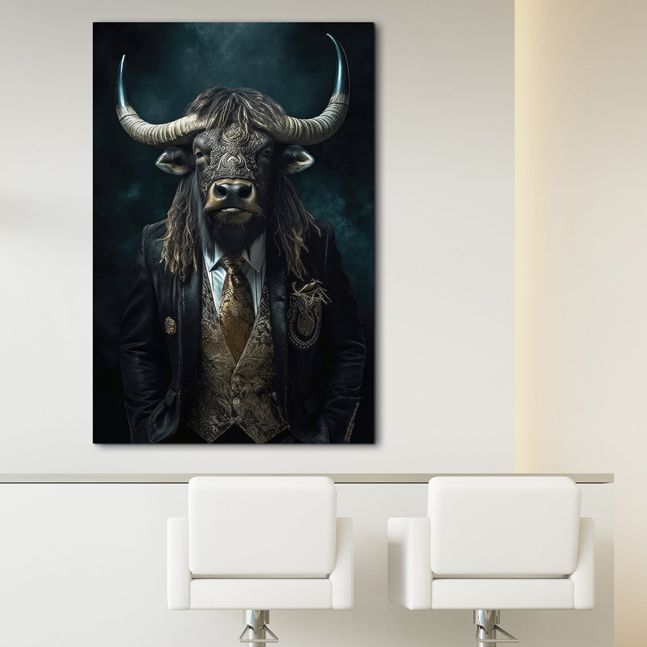 Acrylglasbild Stylish Mr. Bull