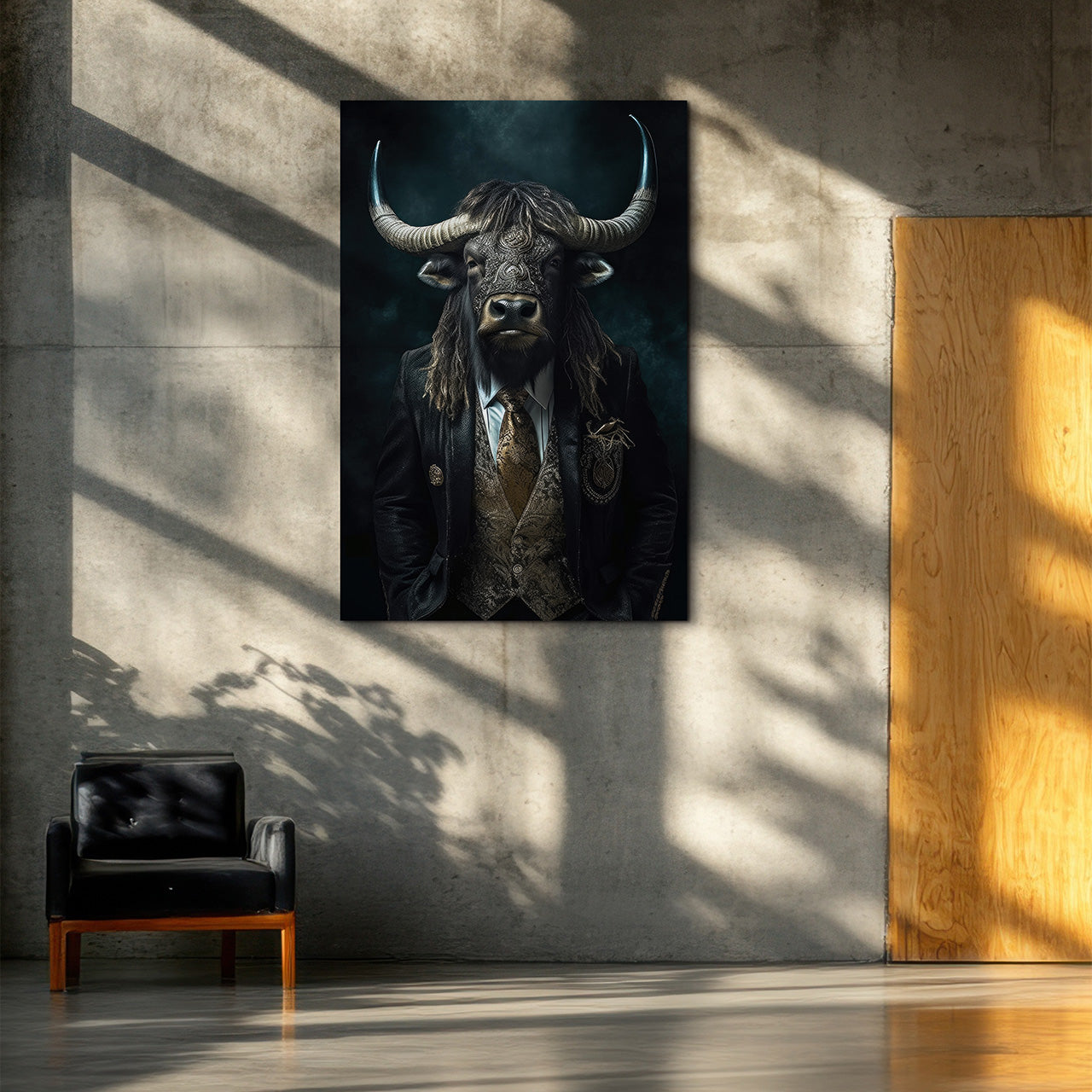 Acrylglasbild Stylish Mr. Bull