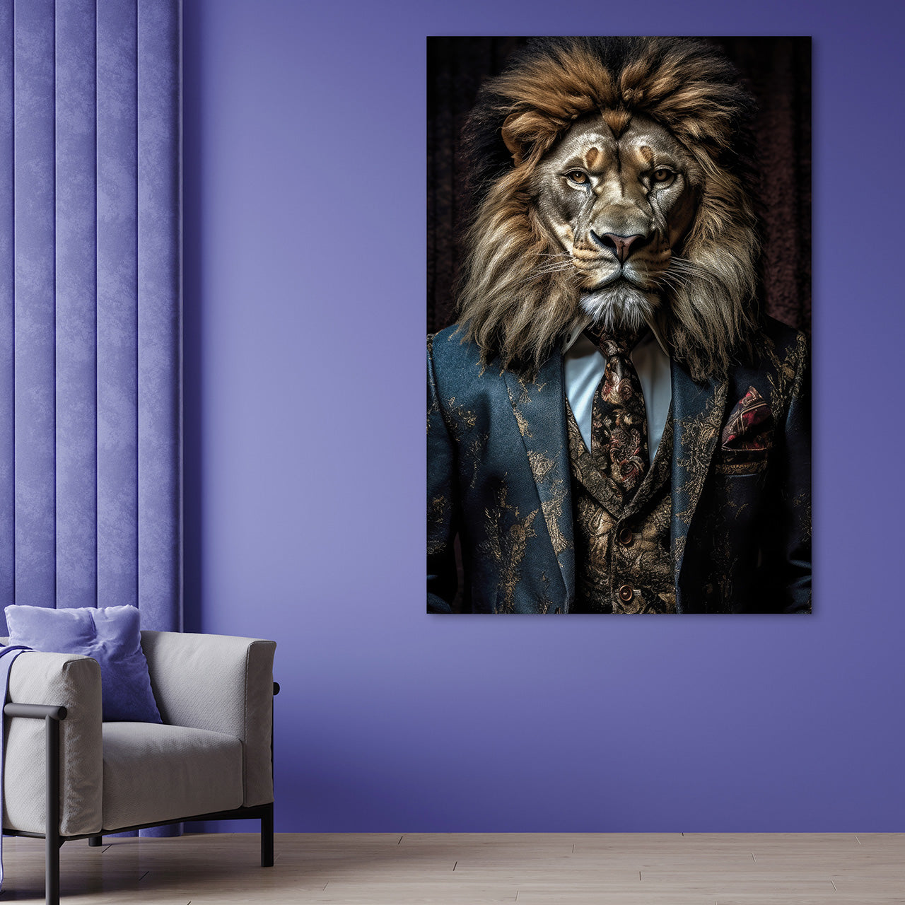 Acrylglasbild Stylish Lion