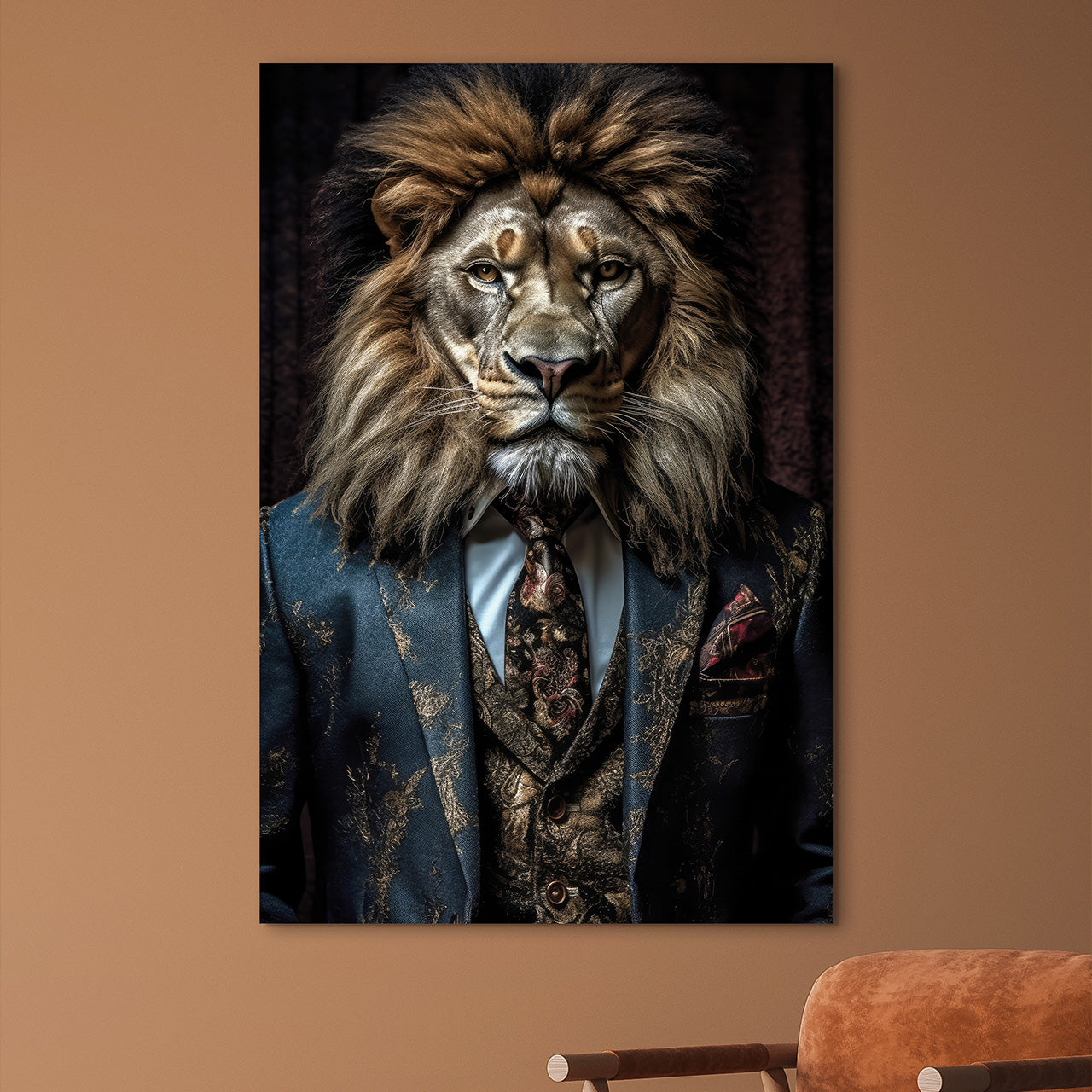 Acrylglasbild Stylish Lion