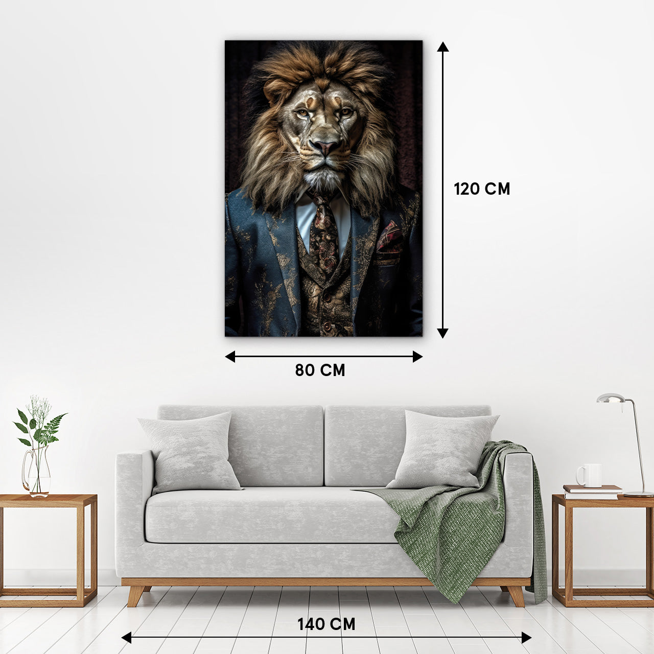 Acrylglasbild Stylish Lion