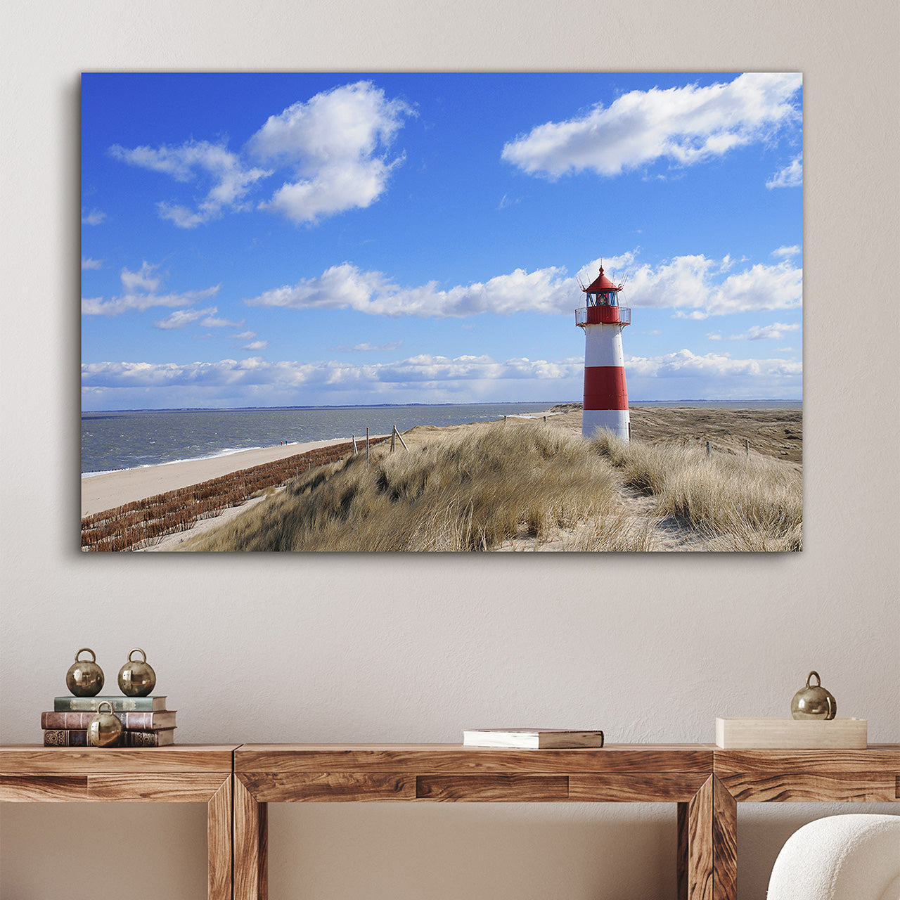 Acrylglasbild Leuchturm mit Meerblick