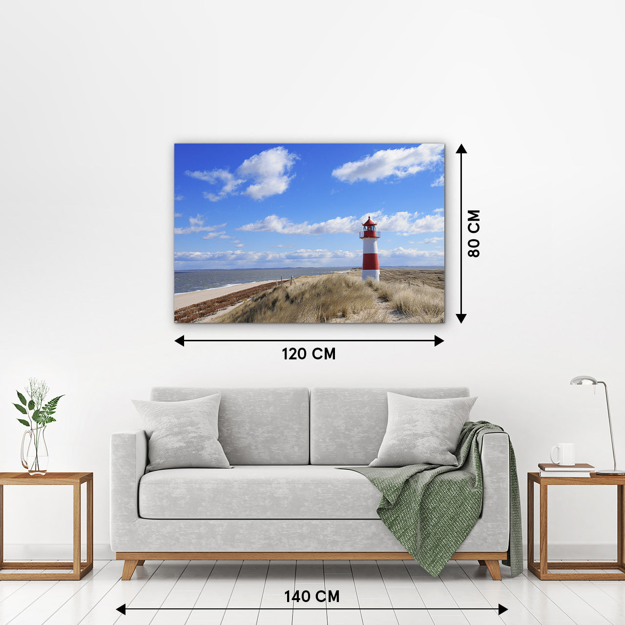 Acrylglasbild Leuchturm mit Meerblick