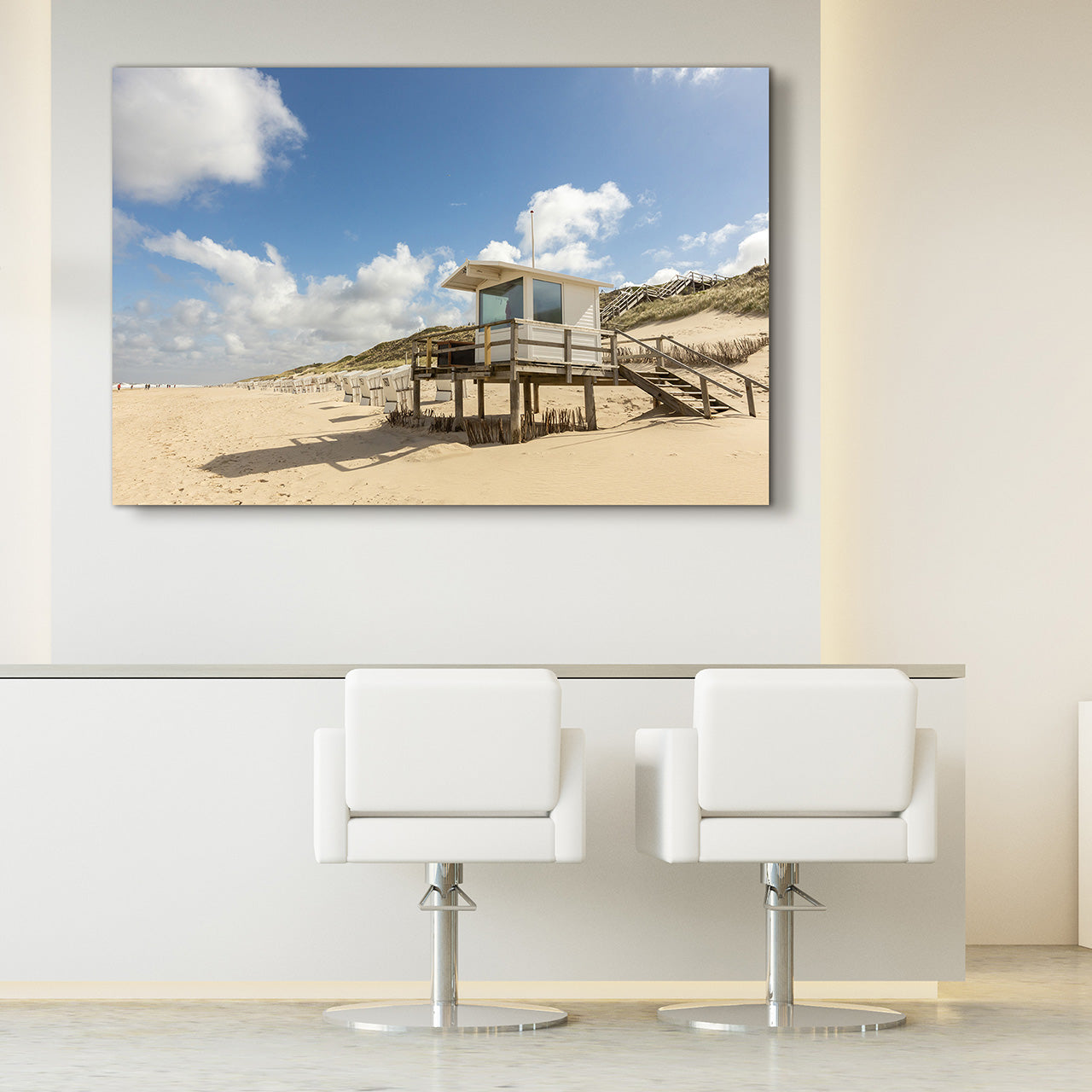 Acrylglasbild Strandhütte
