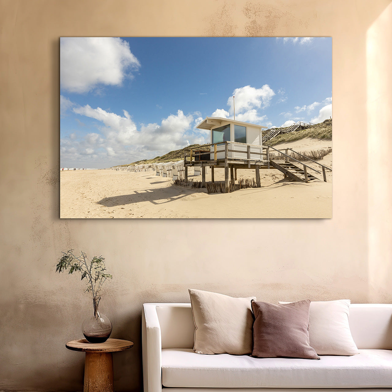 Acrylglasbild Strandhütte