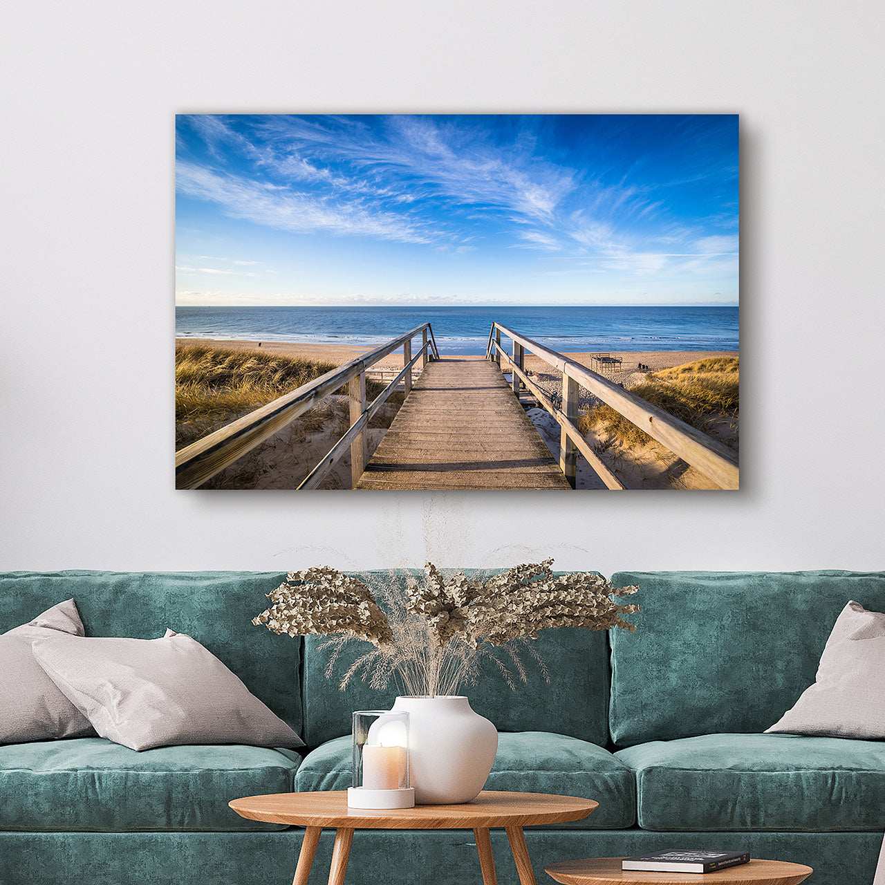 Acrylglasbild Weg zum Strand