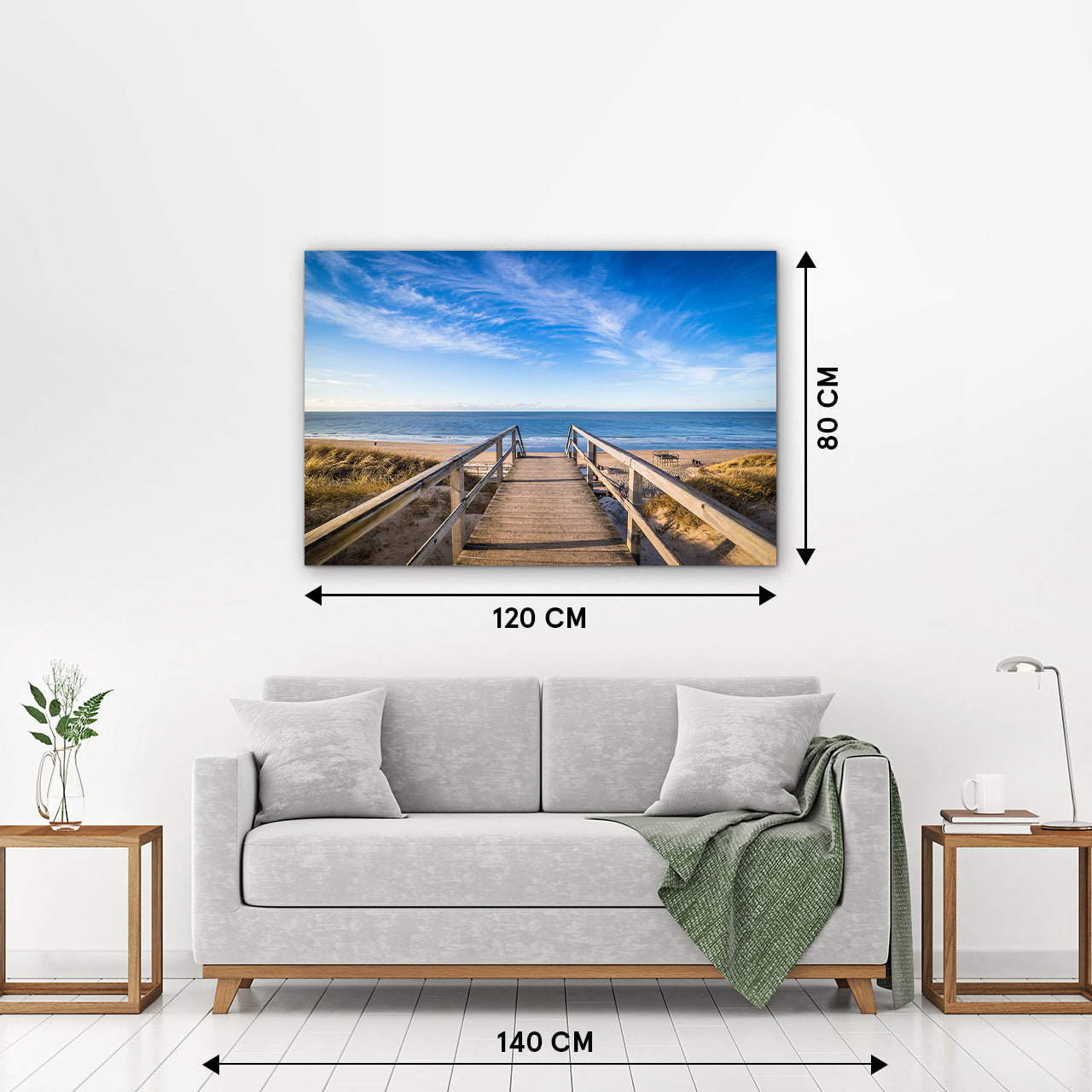 Acrylglasbild Weg zum Strand