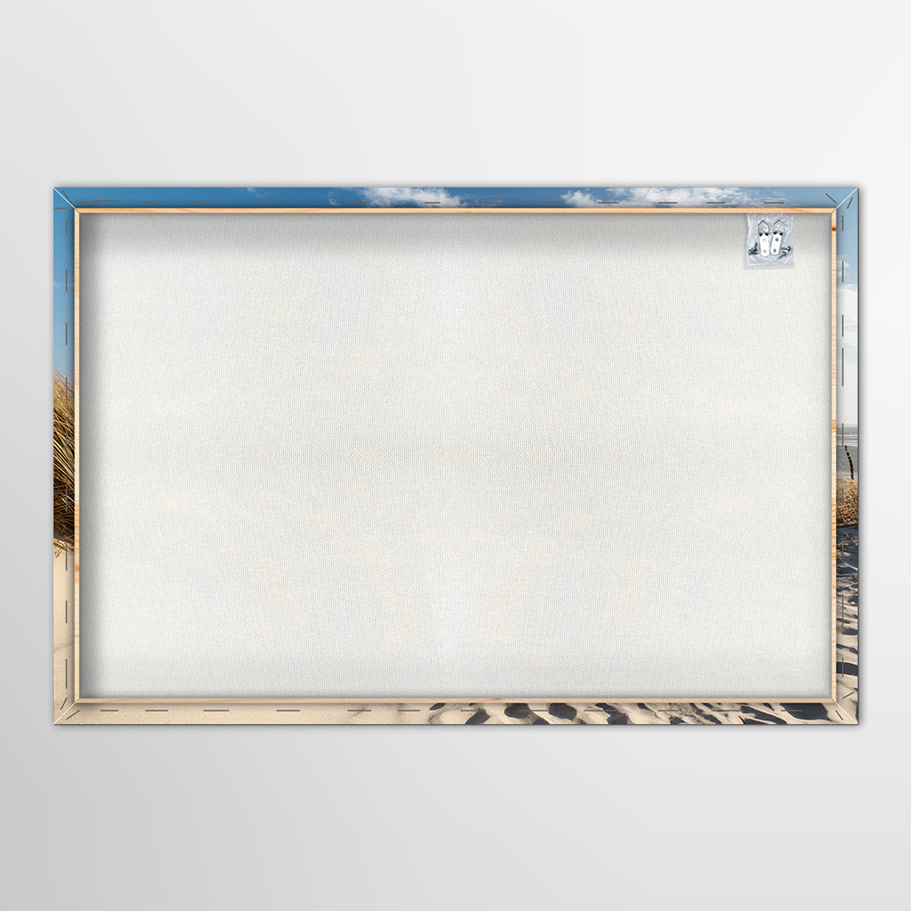 Canvas Print Holzweg zum Meer 1
