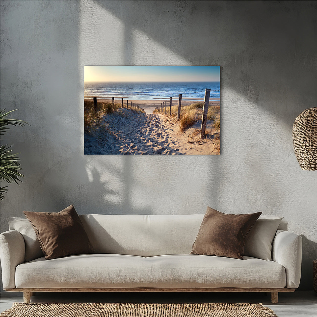 Canvas Print Sandweg zum Strand
