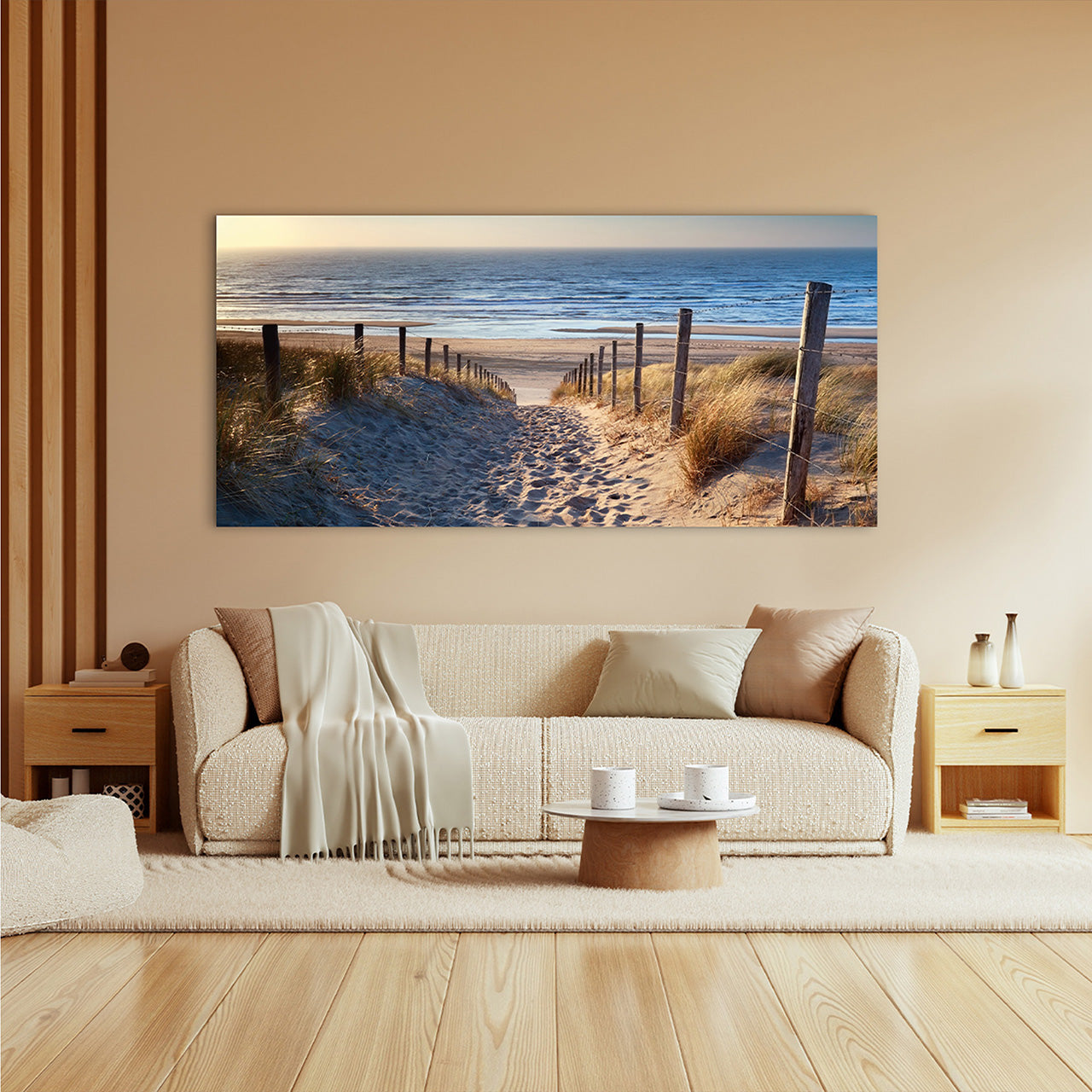Canvas Print Sandweg zum Meer