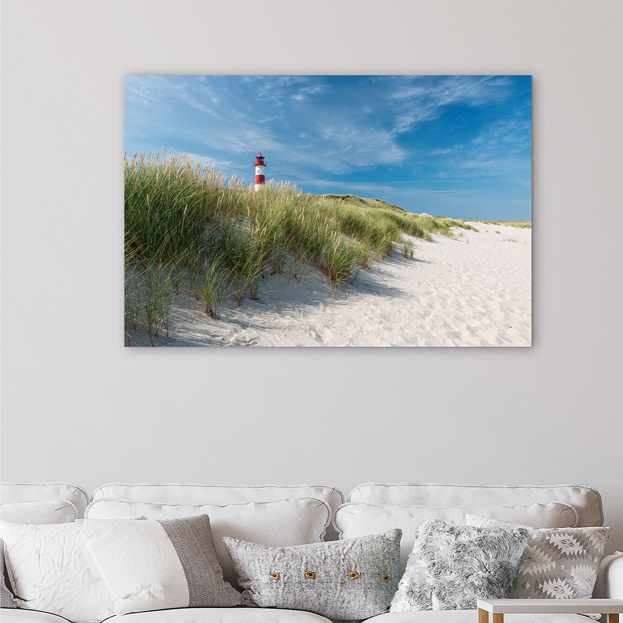 Canvas Print Leuchtturm am Strand