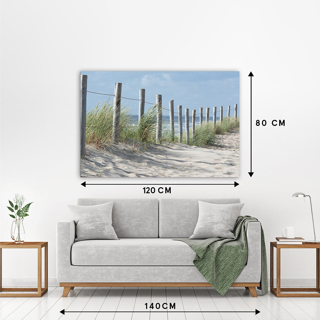 Canvas Print Zaun in den Dünen