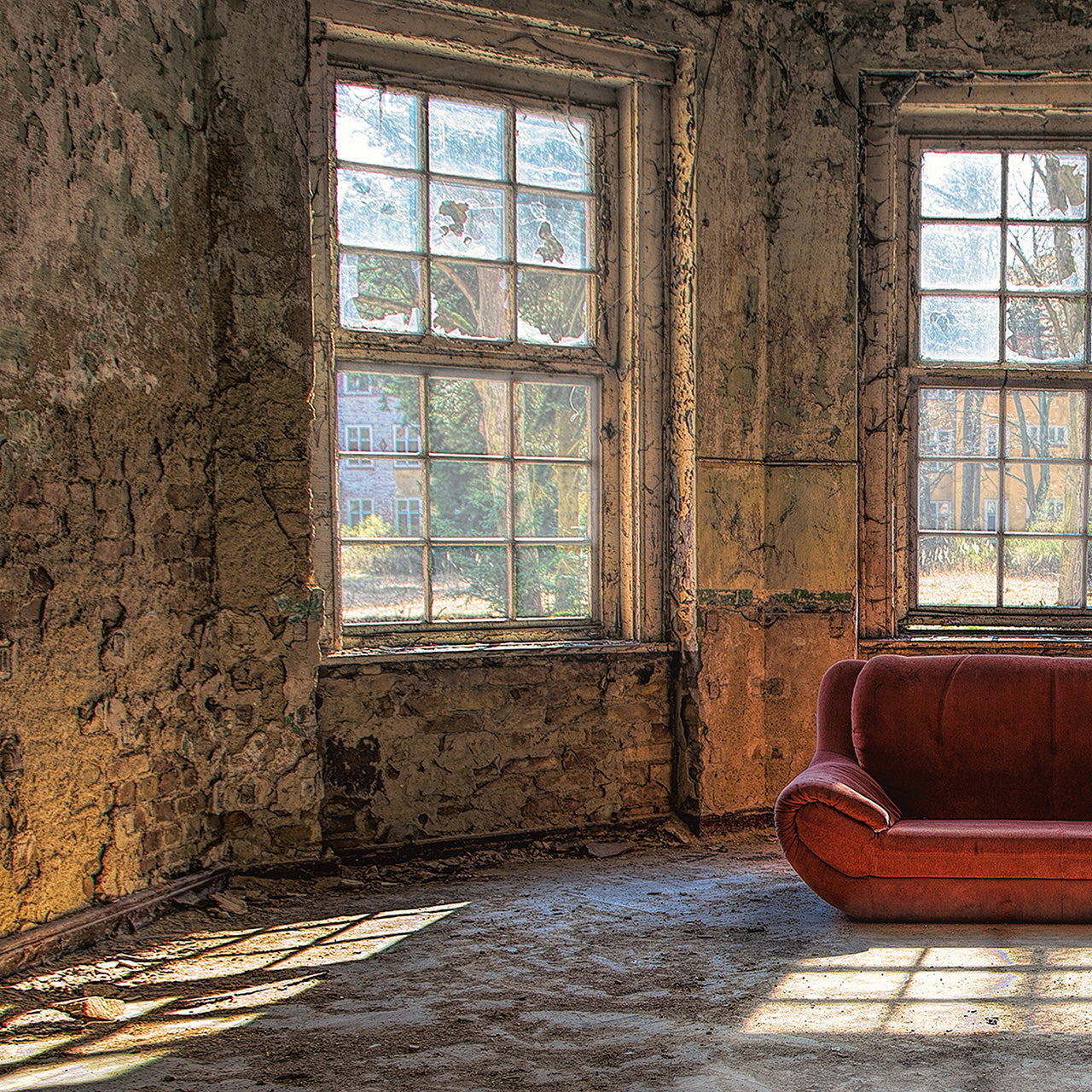 Canvas Print Rotes Sofa