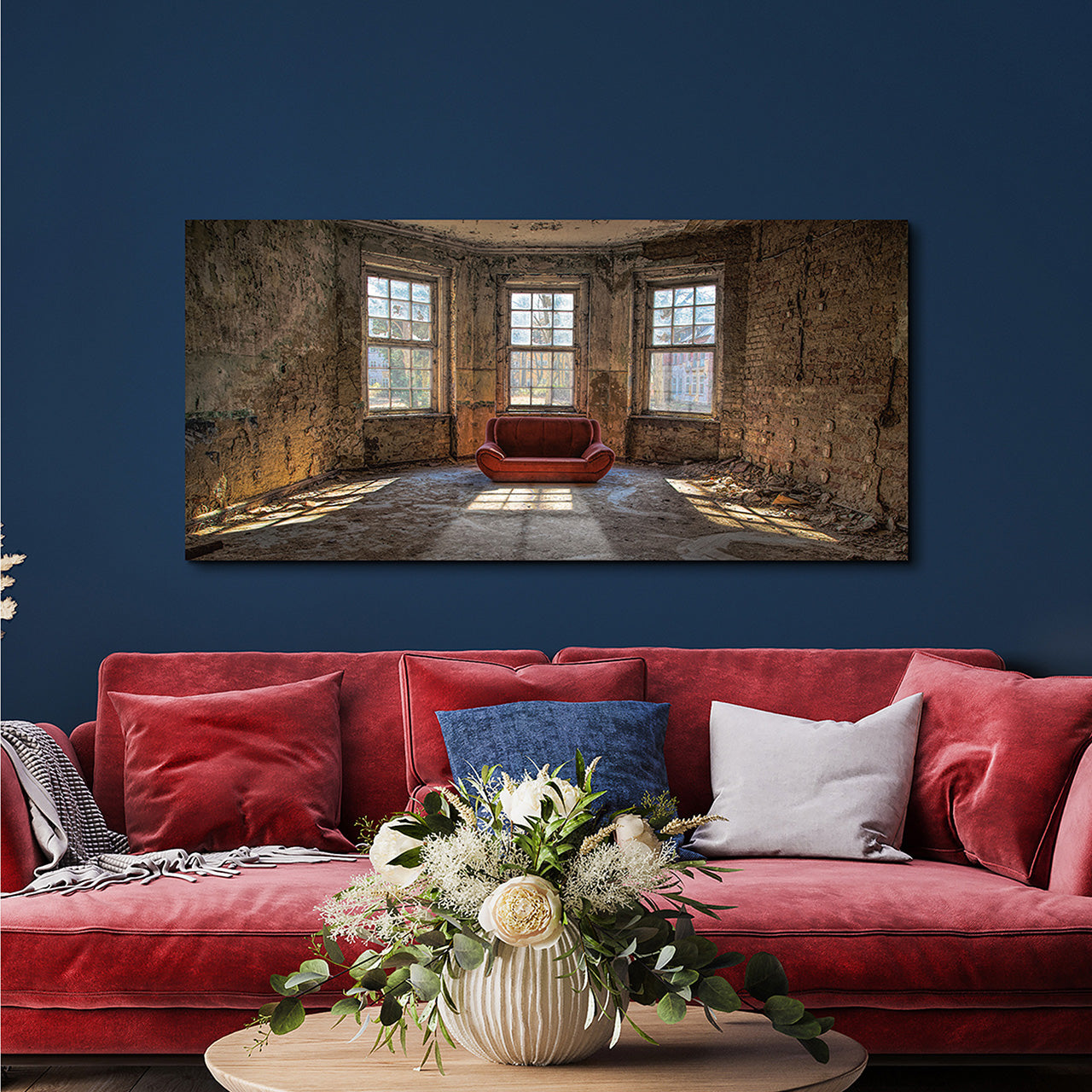 Canvas Print Rotes Sofa