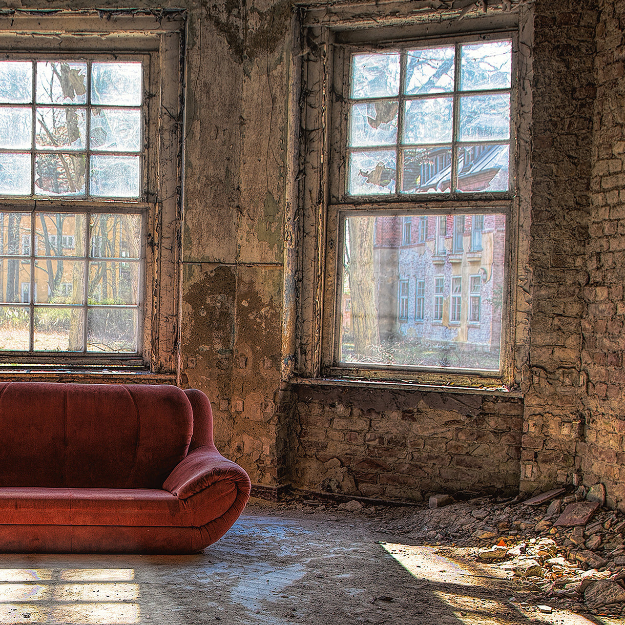 Canvas Print Rotes Sofa