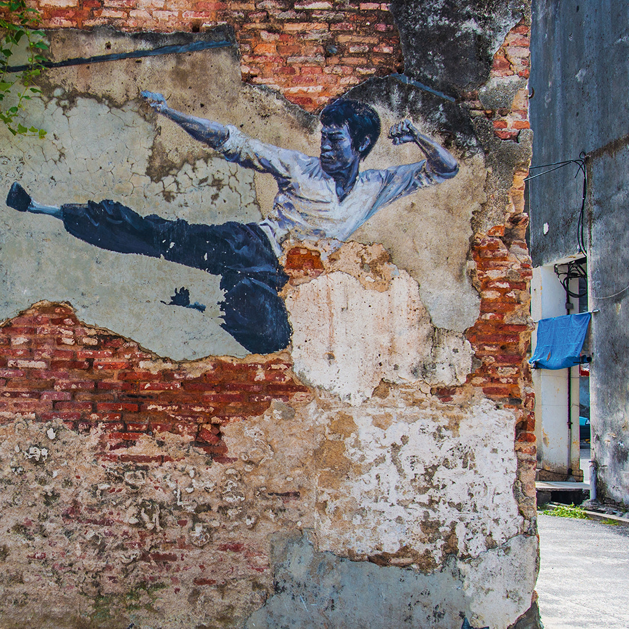 Canvas Print Street Art mit Kämpfer