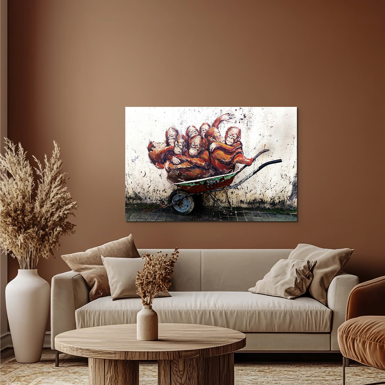 Canvas Print Street Art mit Orang-Utans