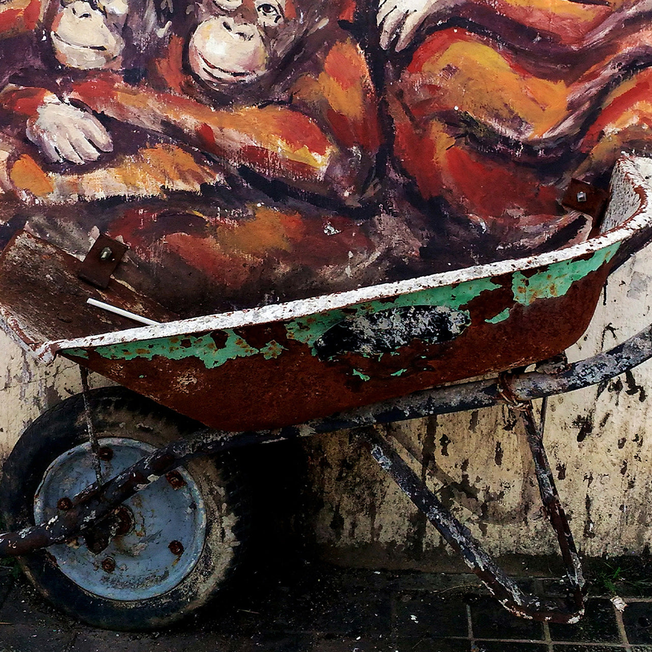 Canvas Print Street Art mit Orang-Utans