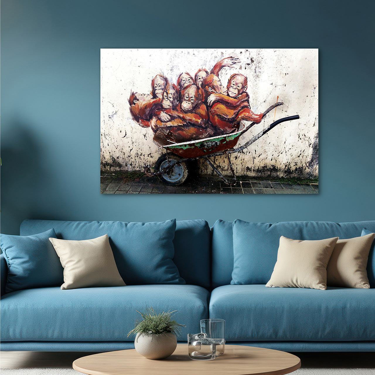Canvas Print Street Art mit Orang-Utans