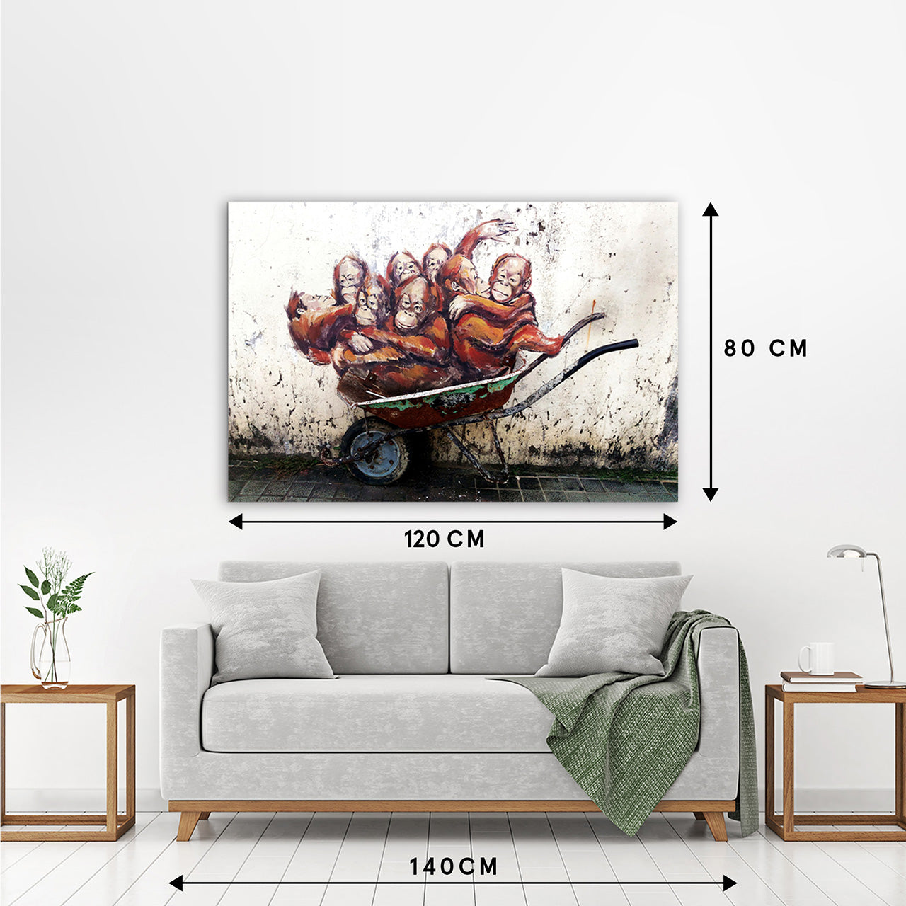 Canvas Print Street Art mit Orang-Utans