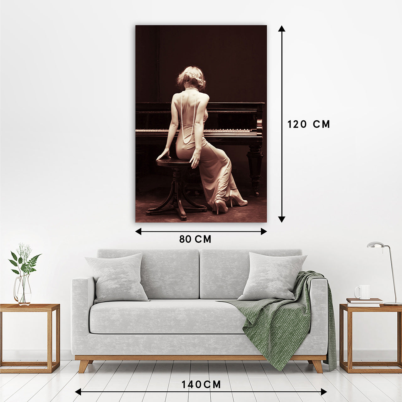 Canvas Print Schönheit am Klavier