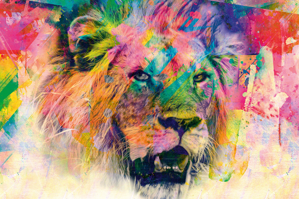 Impression sur toile Pop Art Lion