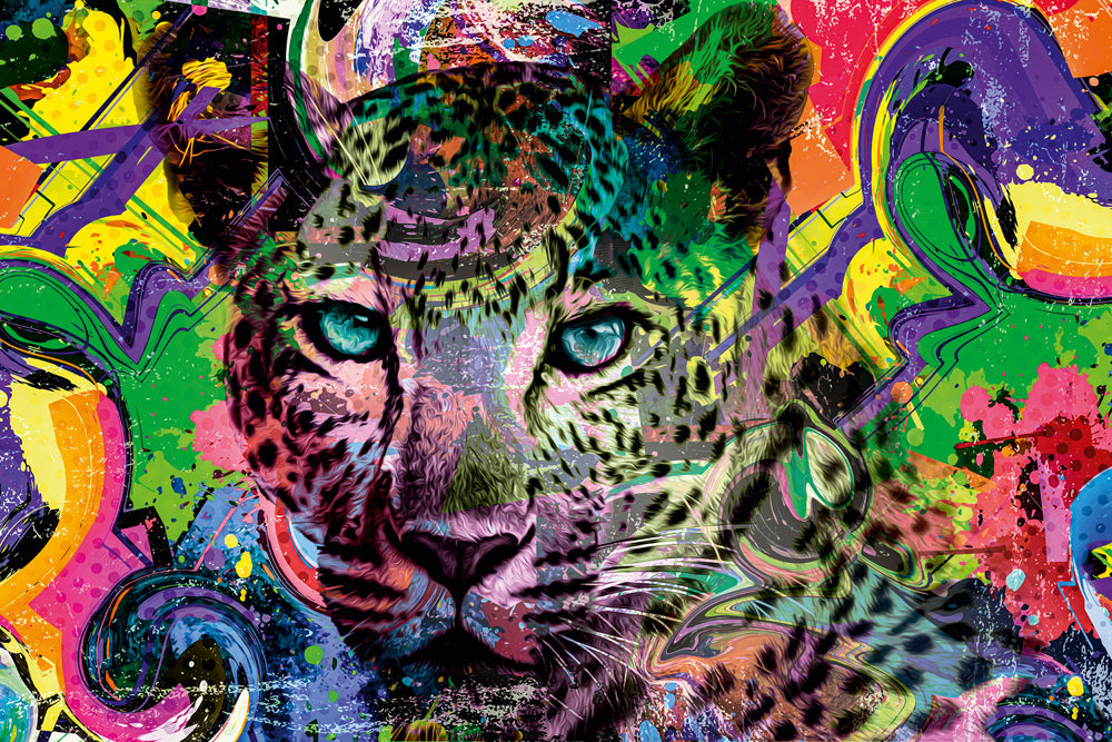 Impression sur toile Pop Art Léopard