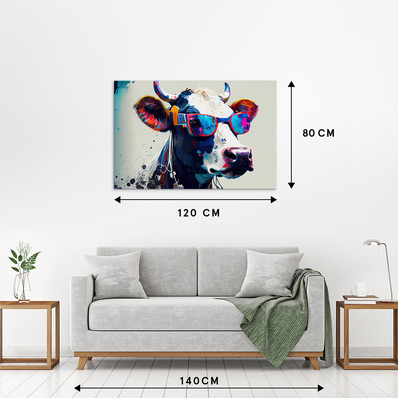Canvas Print Cool Cow